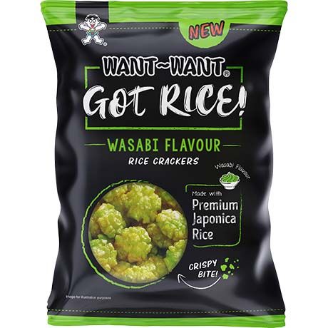 Wasabi Rice Crackers 85g, Want Want