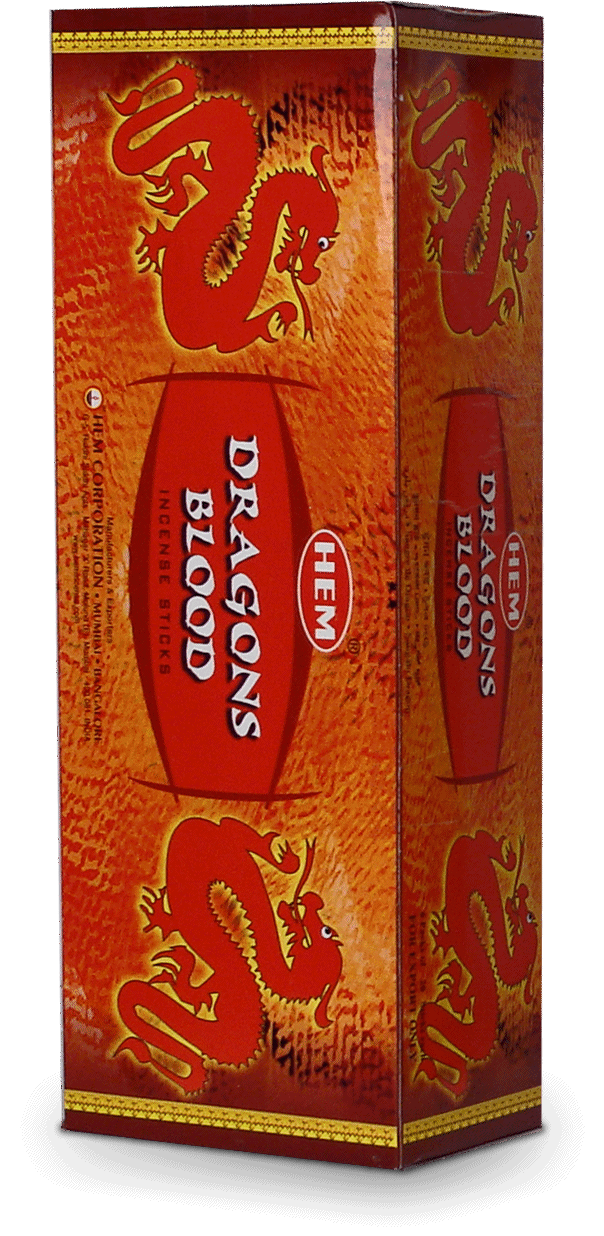 Rökelse med drakenblod-doft. HEM.