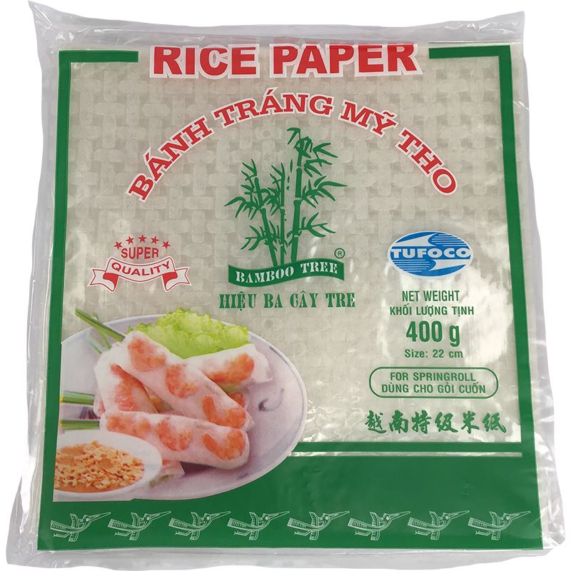 Rispapper till Vietamesiska Färskavårullar 22cm 400g, bamboo tree