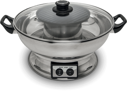 Remo Elektrisk Hotpot Gryta med Grill Platta