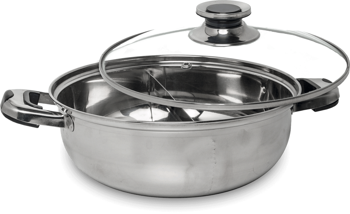 Fondukruka med lock för kinesisk fondue. Storlek: Ø28 cm.