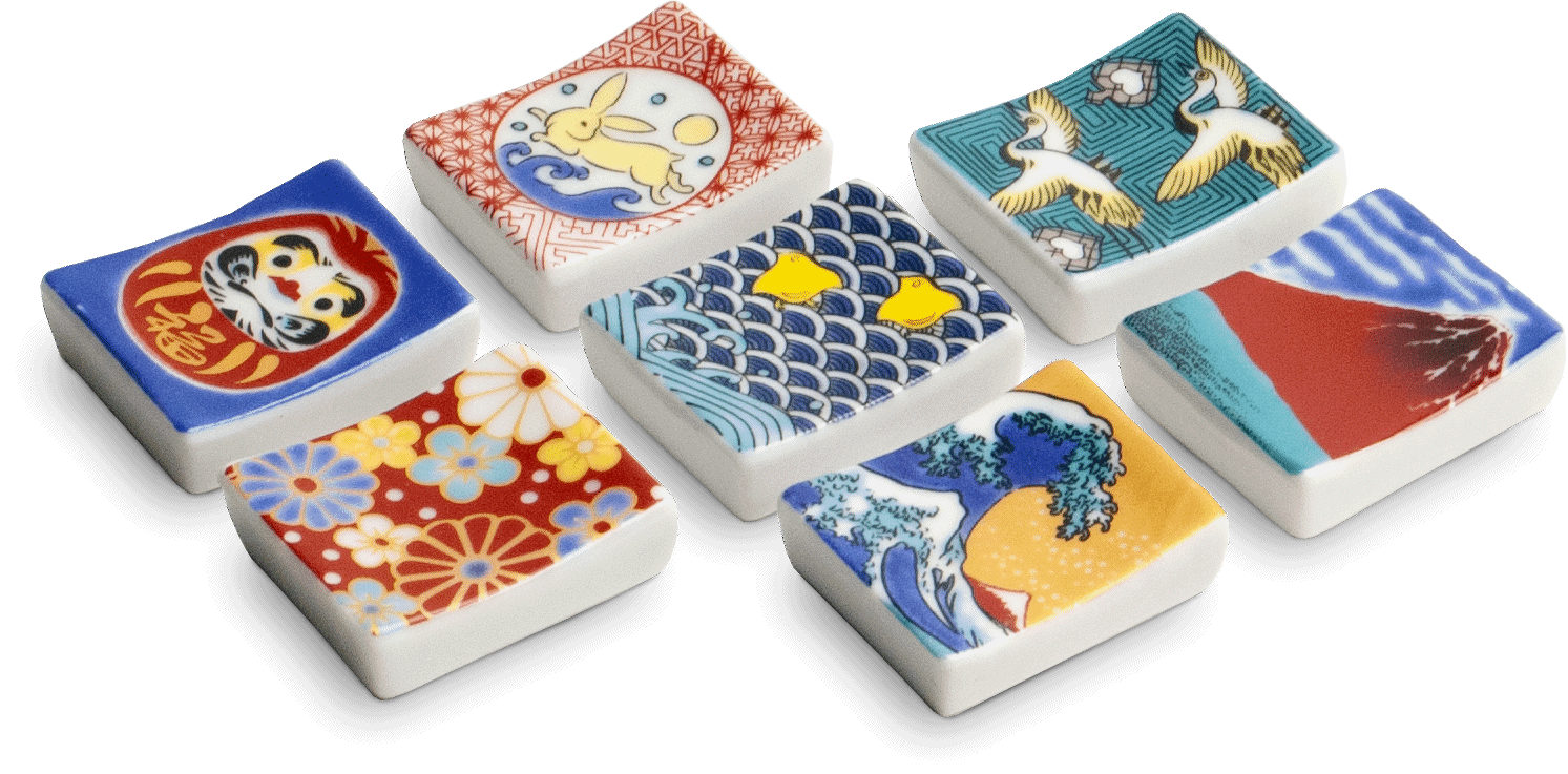 Japansk mönster pinnställ 4 x 3,5 cm | H1 cm