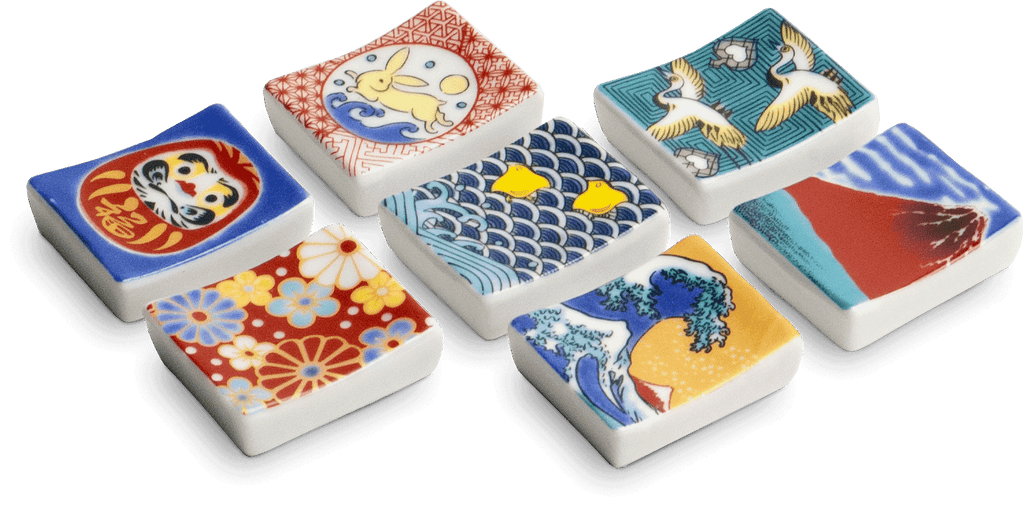 Japansk mönster pinnställ 4 x 3,5 cm | H1 cm