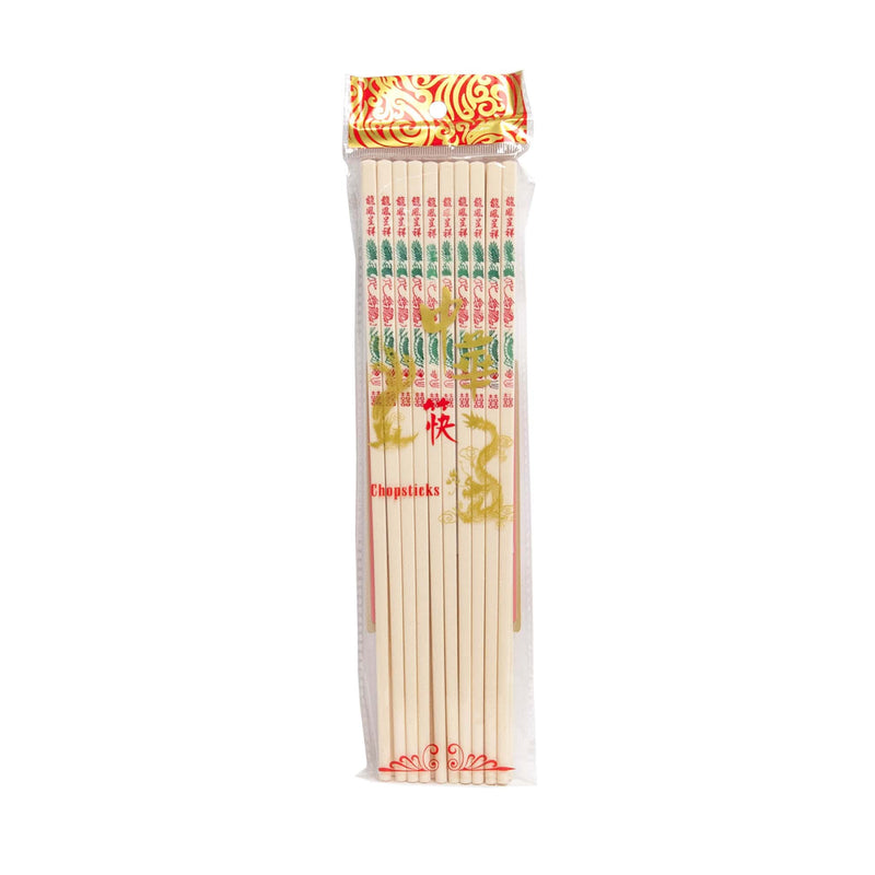 Melamine pinnar vit med drake 10-par