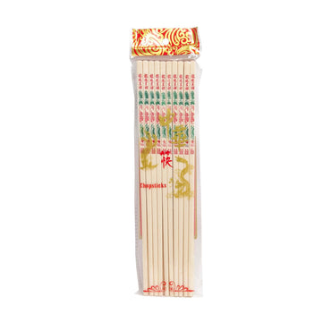 Melamine pinnar vit med drake 10-par