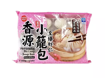 Freshasia, Räkor & fläsk Buns (xiaolong bao) 300g, 12-pack