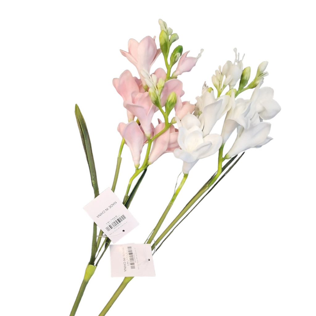 konstgjord Freesia, irisväxter vit 1pack