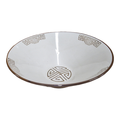 Brun kina ramenskål stor 26x10cm