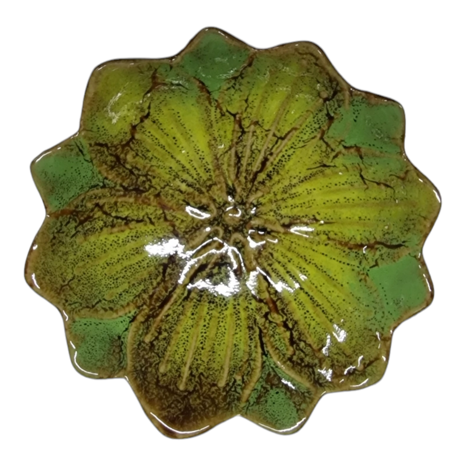 Skål blad grön 11x3cm