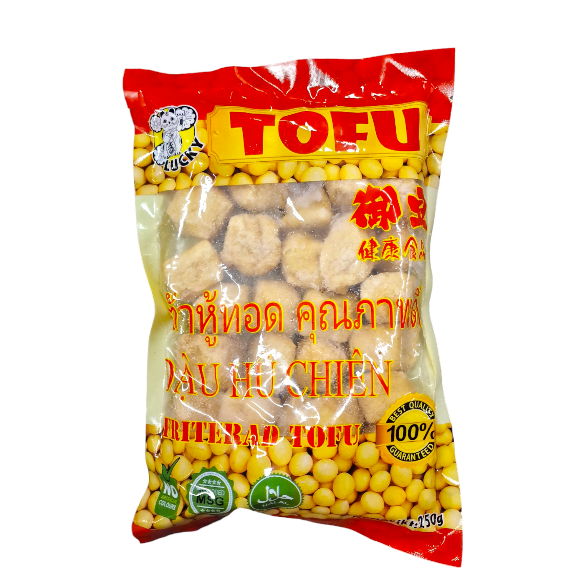 Friterad Tofu Puffar 250g, Lucky Cat