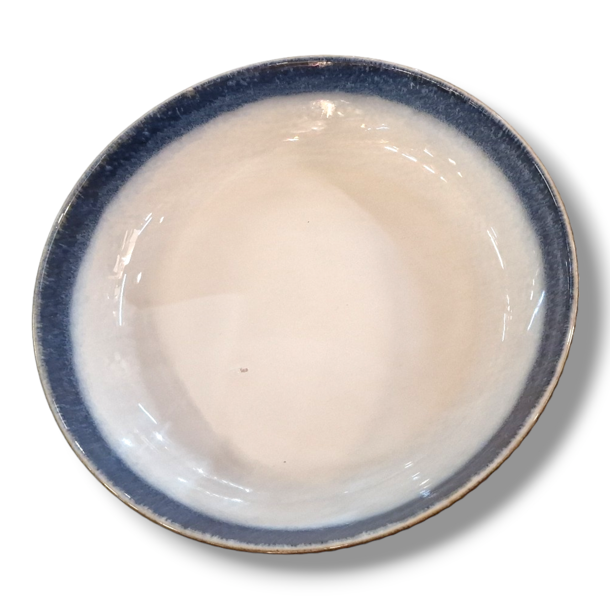 Blåvit rund skål 21,5cm