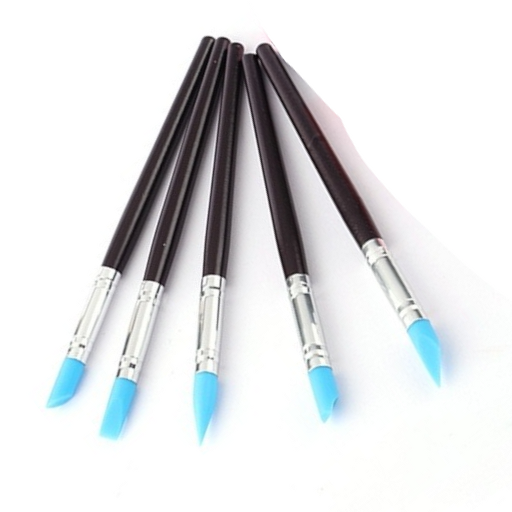 Siliconpensel / shapers 5-pack Blå