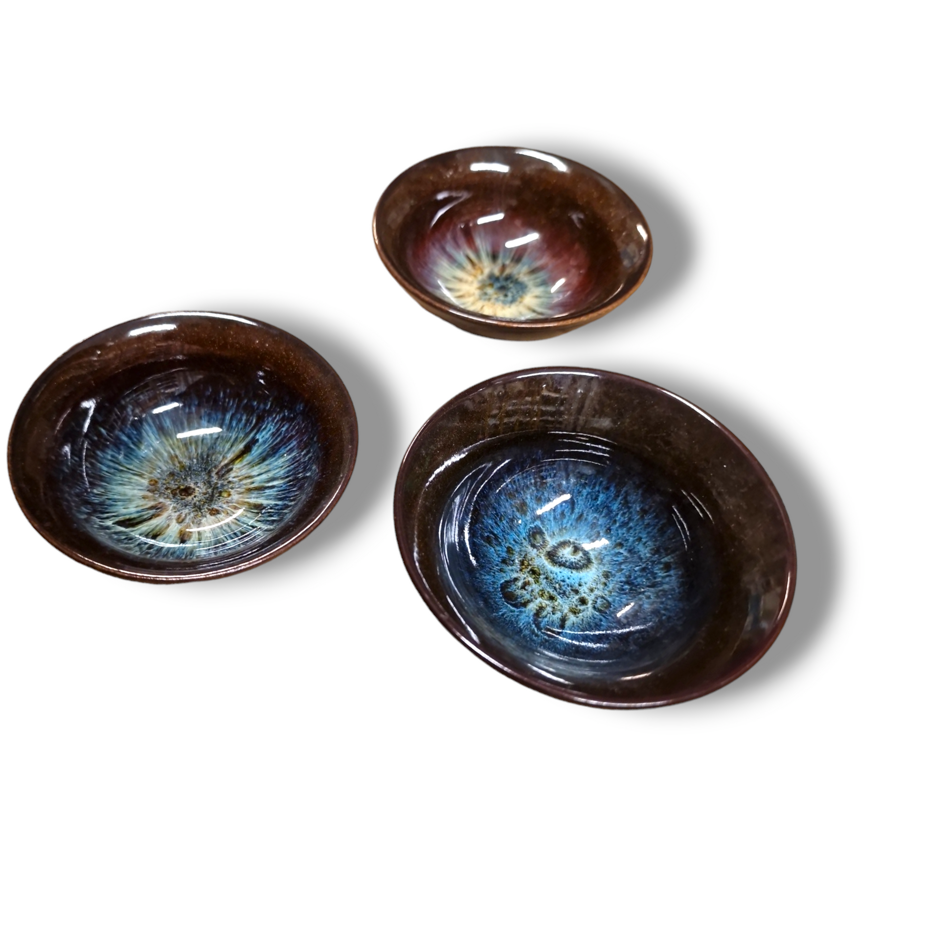 Små sås skålar öga