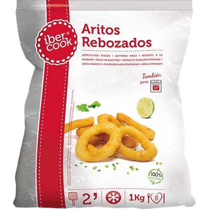 Fryst Friterade bläckfiskringar 1kg, Ibercook