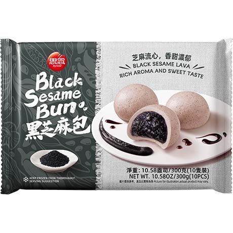 Black Sesame Buns 10pcs 300g, Synear