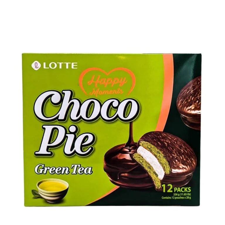 Choco Pie Grön Te 12-pack 336g, Lotte