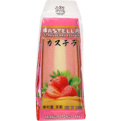 Japansk Trinagel Sockerkaka 'Castella' Jordgubb 120g