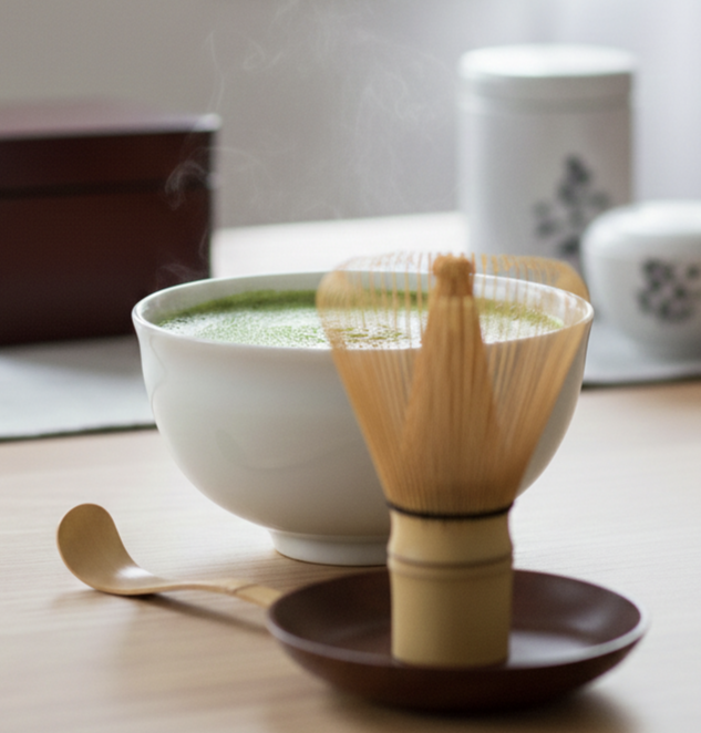 Bambu Matcha borste Ø13 cm | H7 cm