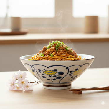 Ramen porslinskål flower 20,5cm