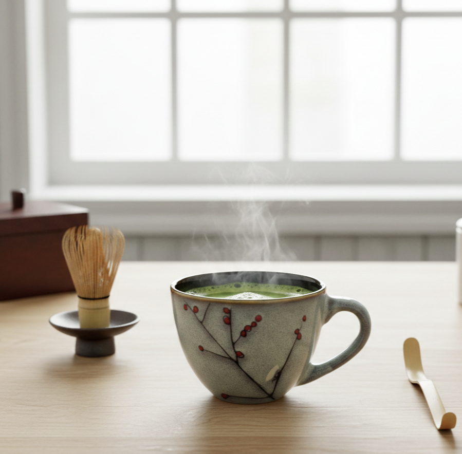 Kaffekopp Körsbärsblommor Ø9,5xH7