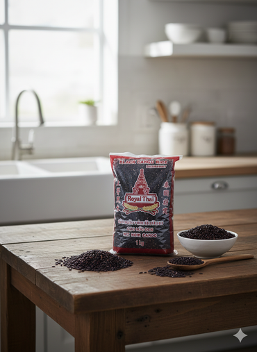 Svart Klibbigris 1kg, Royal Thai