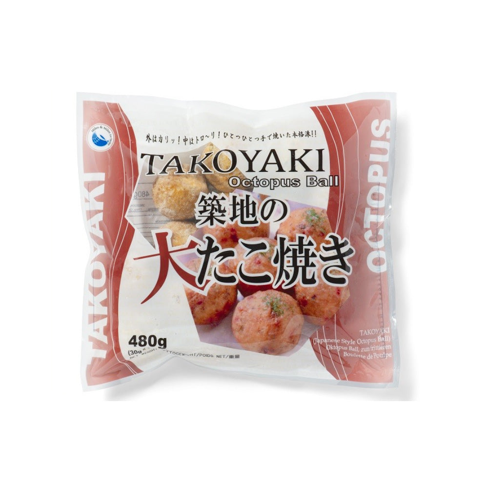 Djupfrysta Takoyaki bläckfisk bullar 480g, Nakori