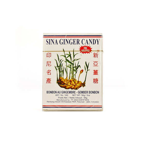 Ingefära godis 56g, Sina