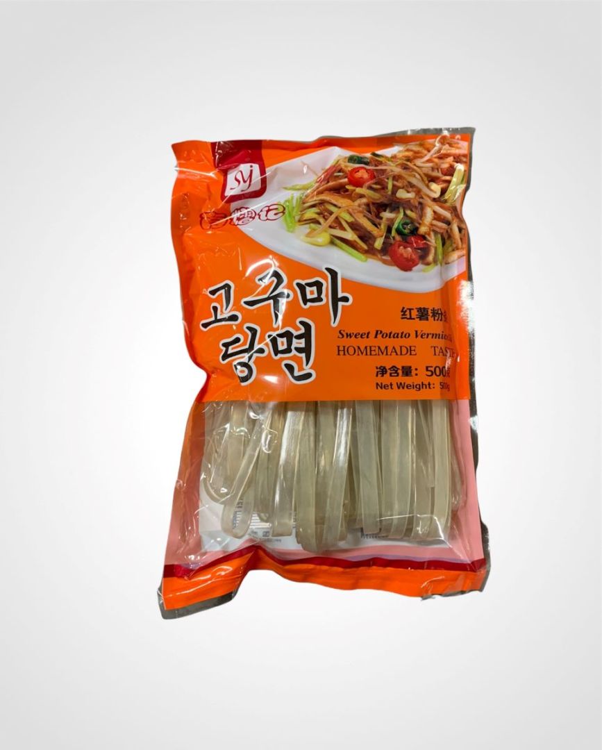 koreanska sötpotatis nudlar tjock 500g