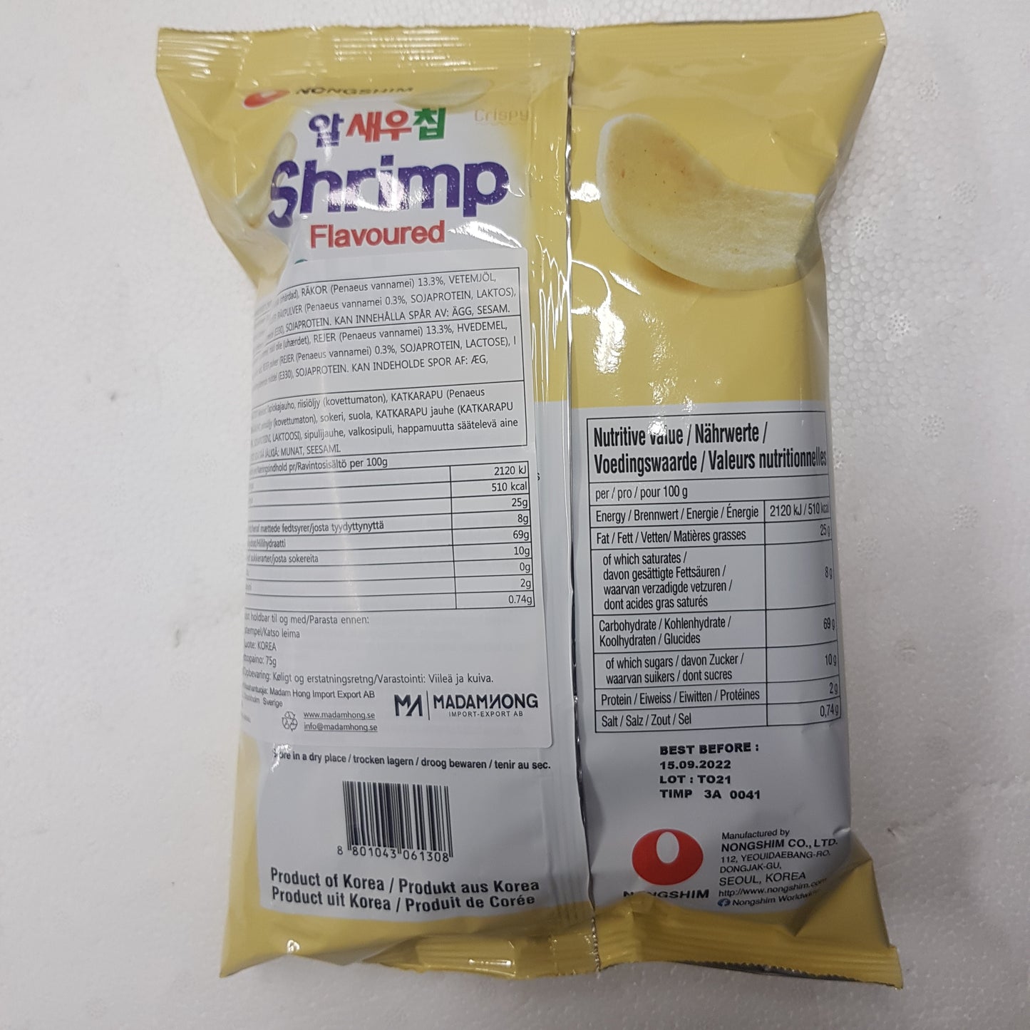 Räkchips 75g, Nong Shim