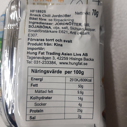 Krispiga Jordnötter med Mala 70, Huang Fei Hong