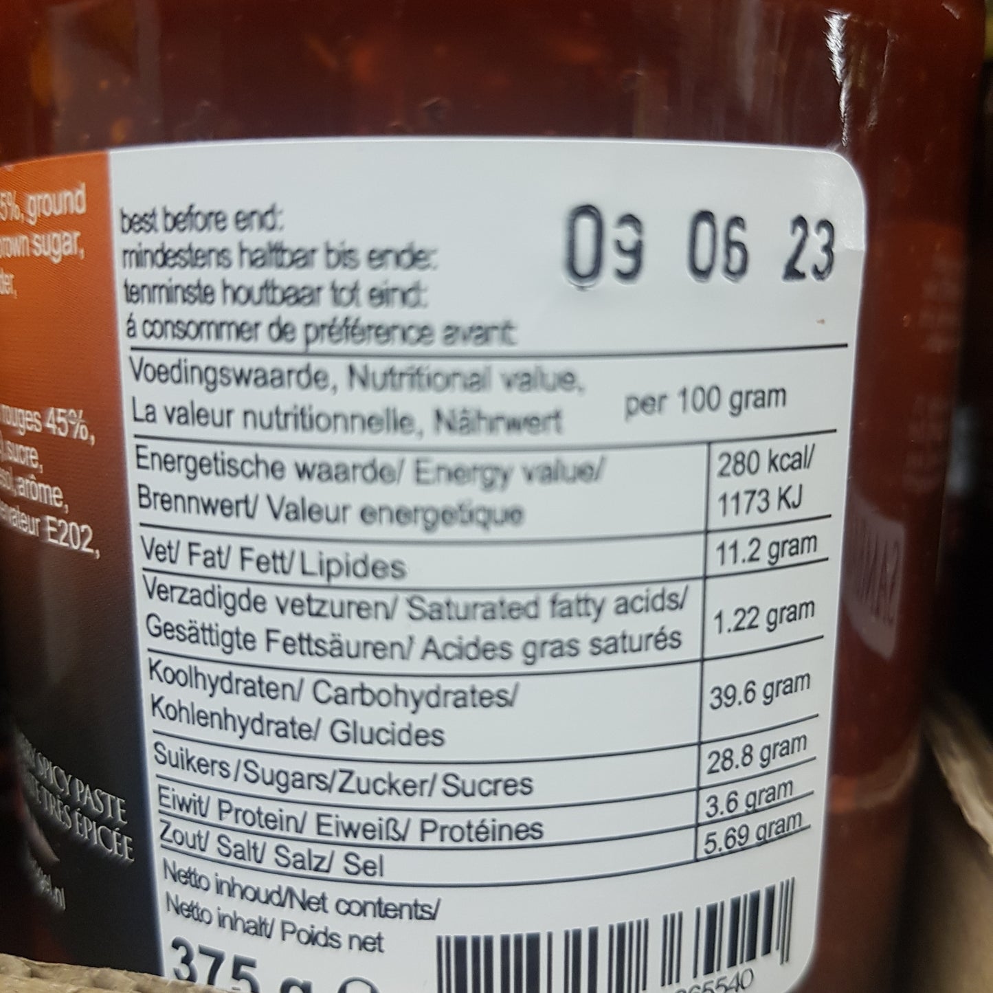 Sambal Brandal 375g, Koningsvogel