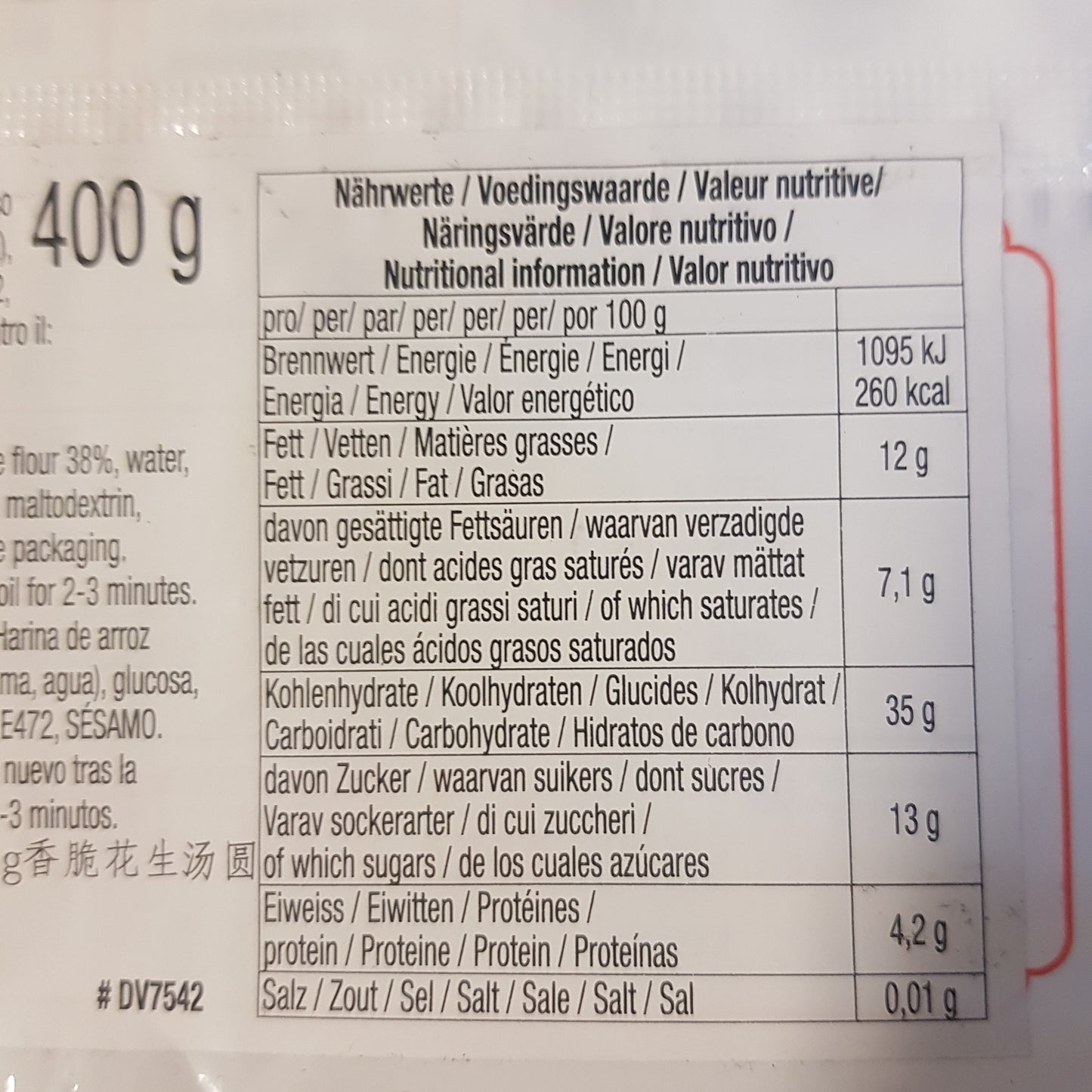 Risbollar med Jordnötter Fyllning (tangyuen) 400g, Synear