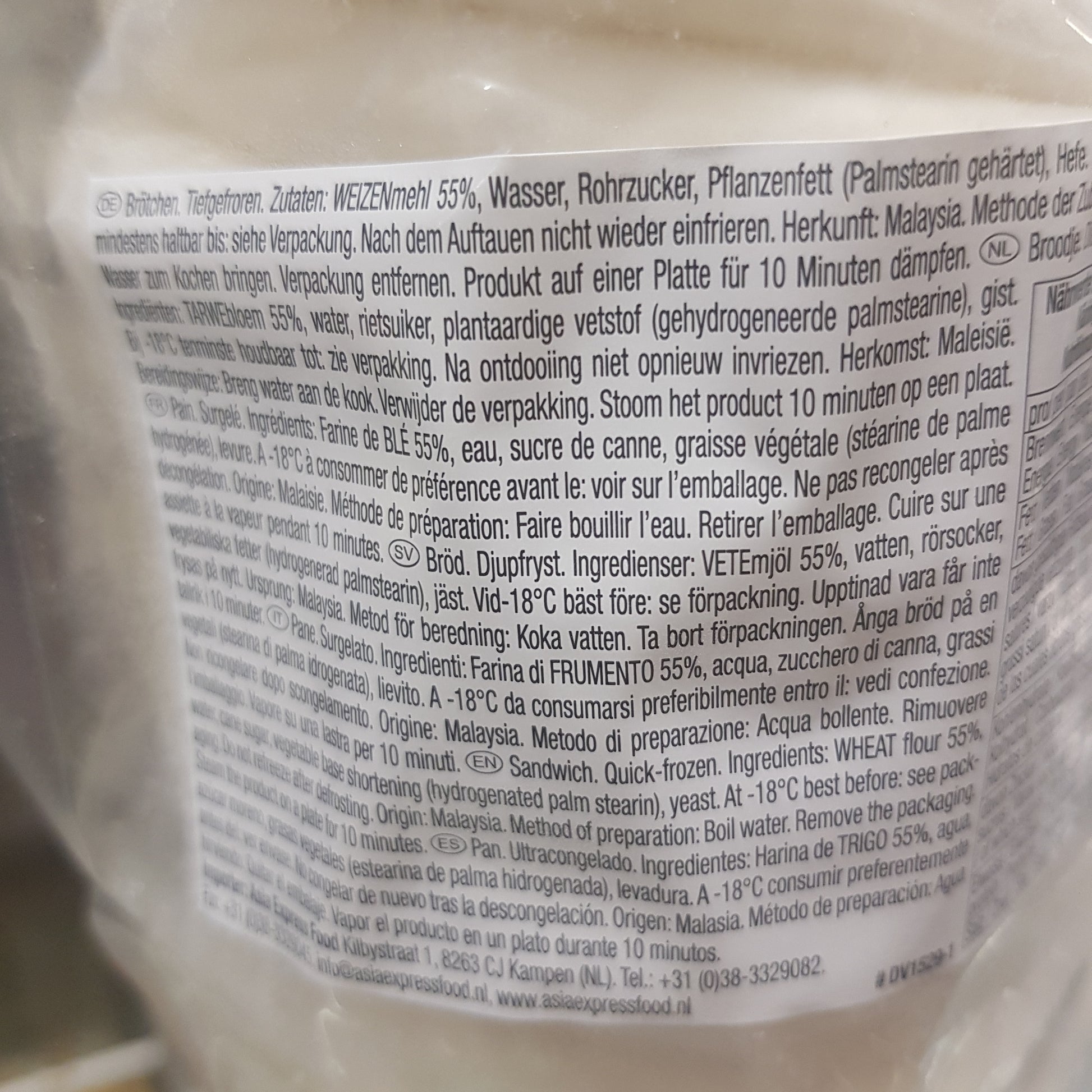 Vita stora buns 800g