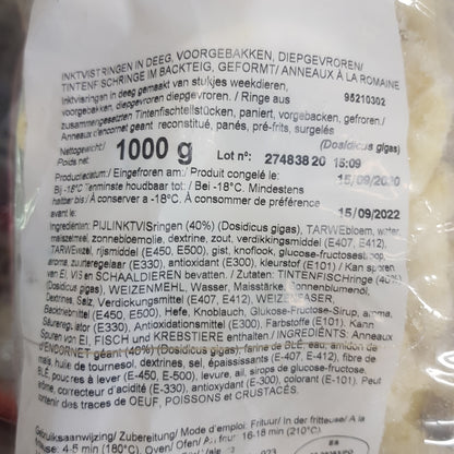 Friterad Bläckfisk Ringar 1kg, Fishermans Choice