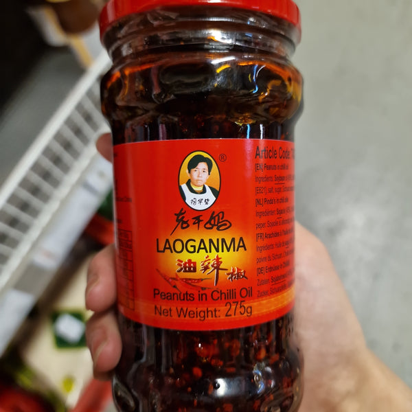 Lao gan ma chiliolja med jordnötter 275g
