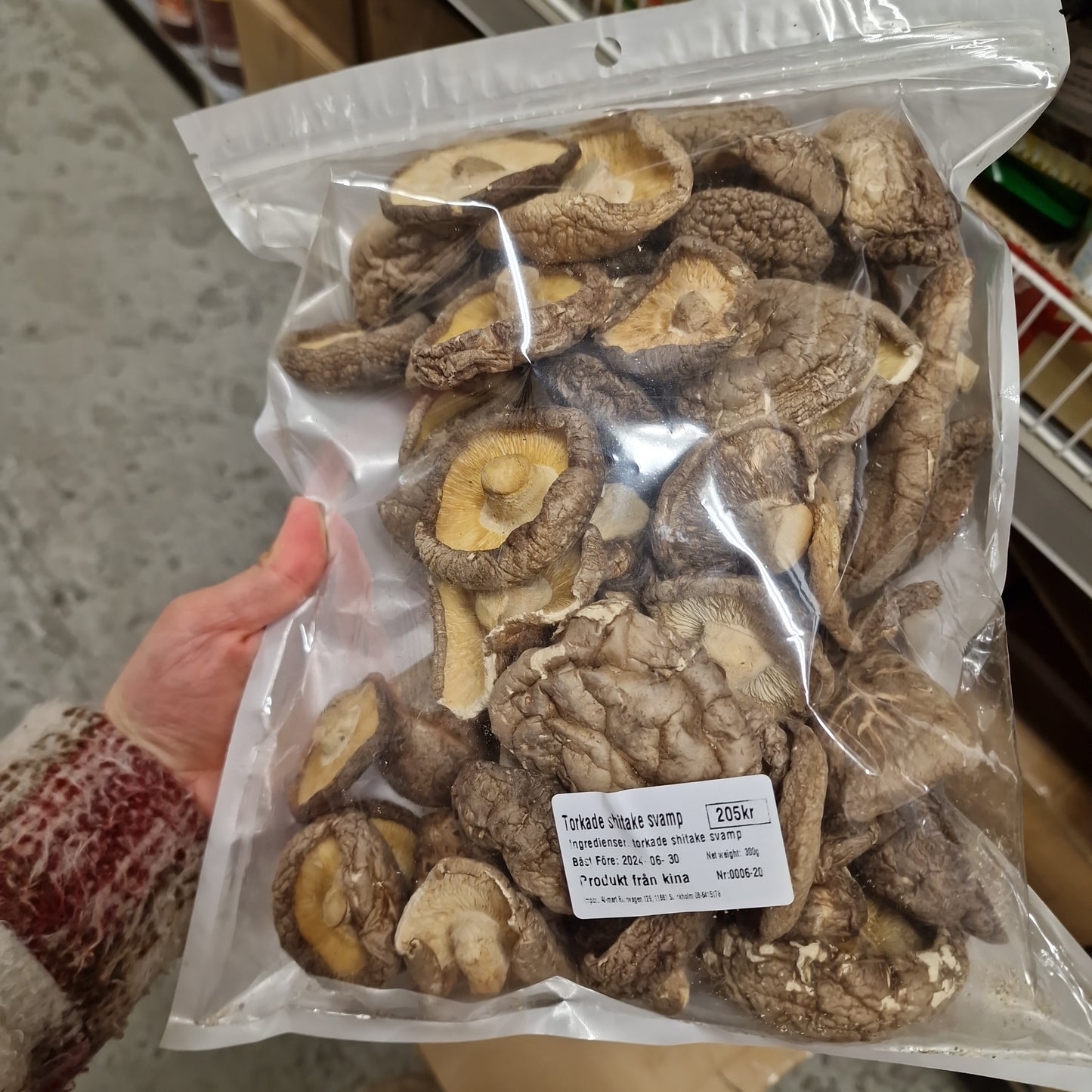 torkad shitake svamp