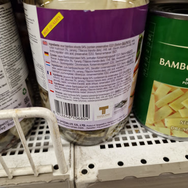 bambuskott inlagd med ostronsvamp