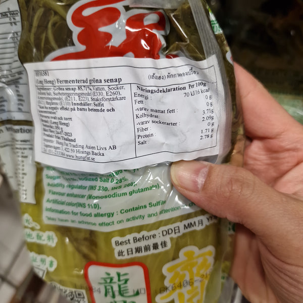 Inlagd grön senapsblad 350g, Leng