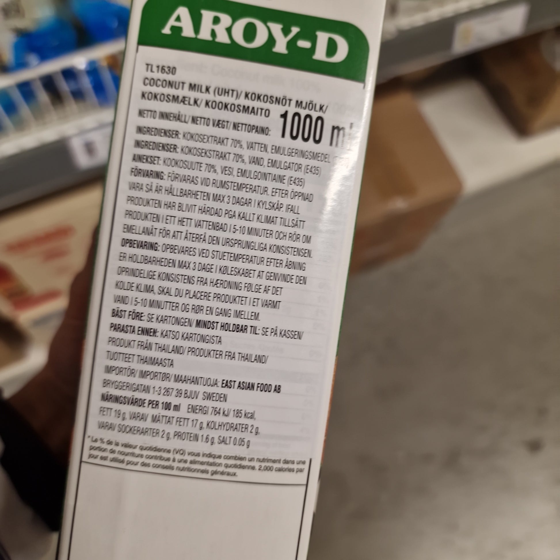 Kokosmjölk 1l, Aroy-D