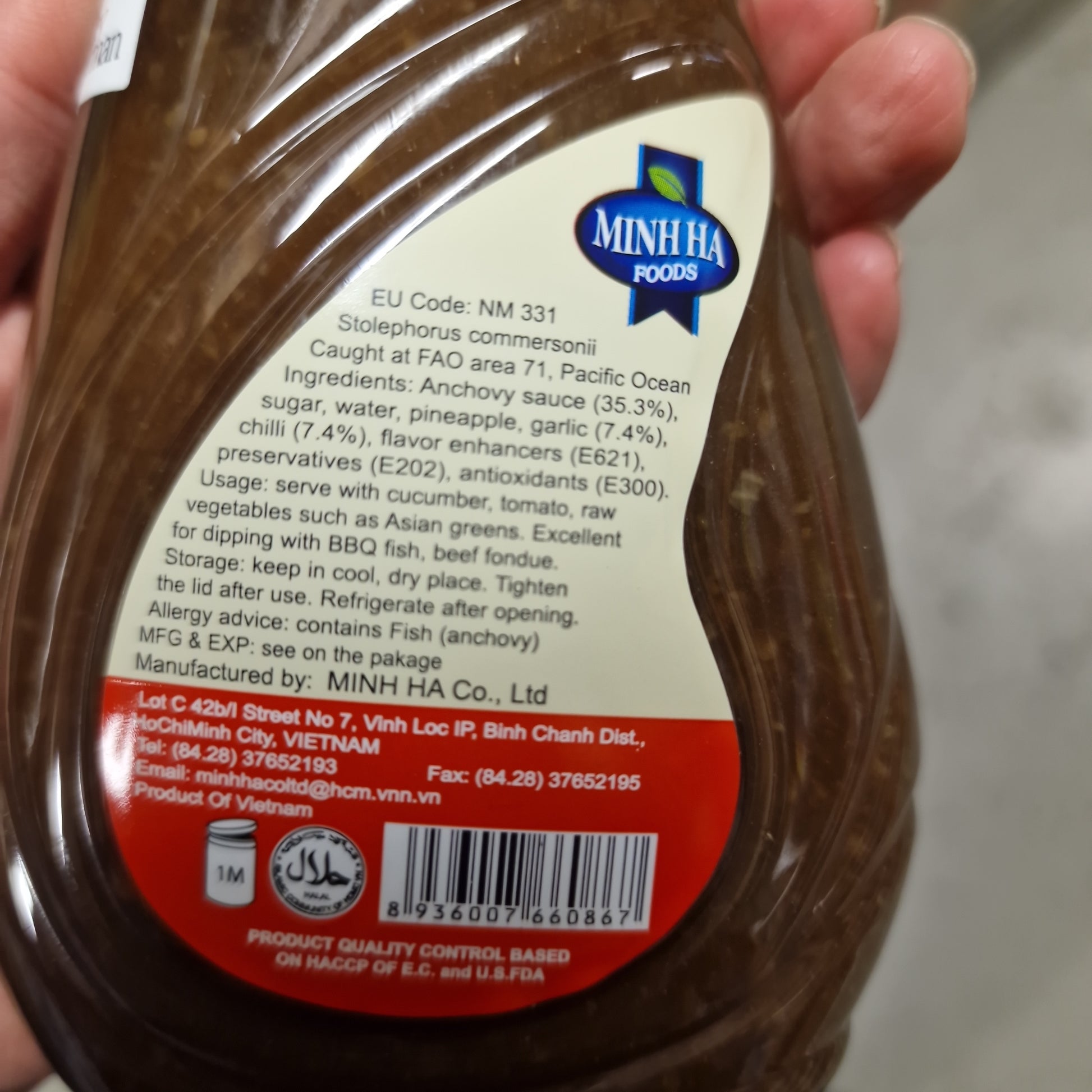 Minh Ha fisksås med chili och vitlök 250ml