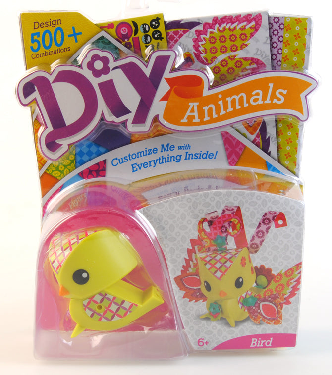 DIY PYSSEL FÅGEL GUL 7 CM