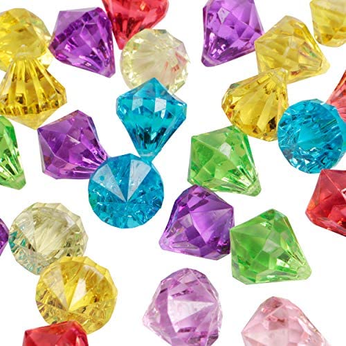 Dekorationsstenar diamantkonfetti 1cm Osoroterad