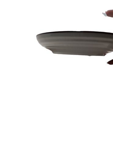 Liten Assiett Blommor Grå