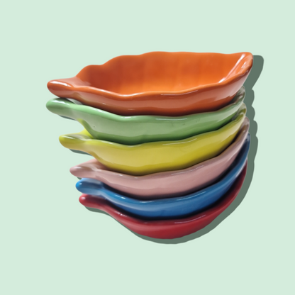 Blad Såsskål Färgade