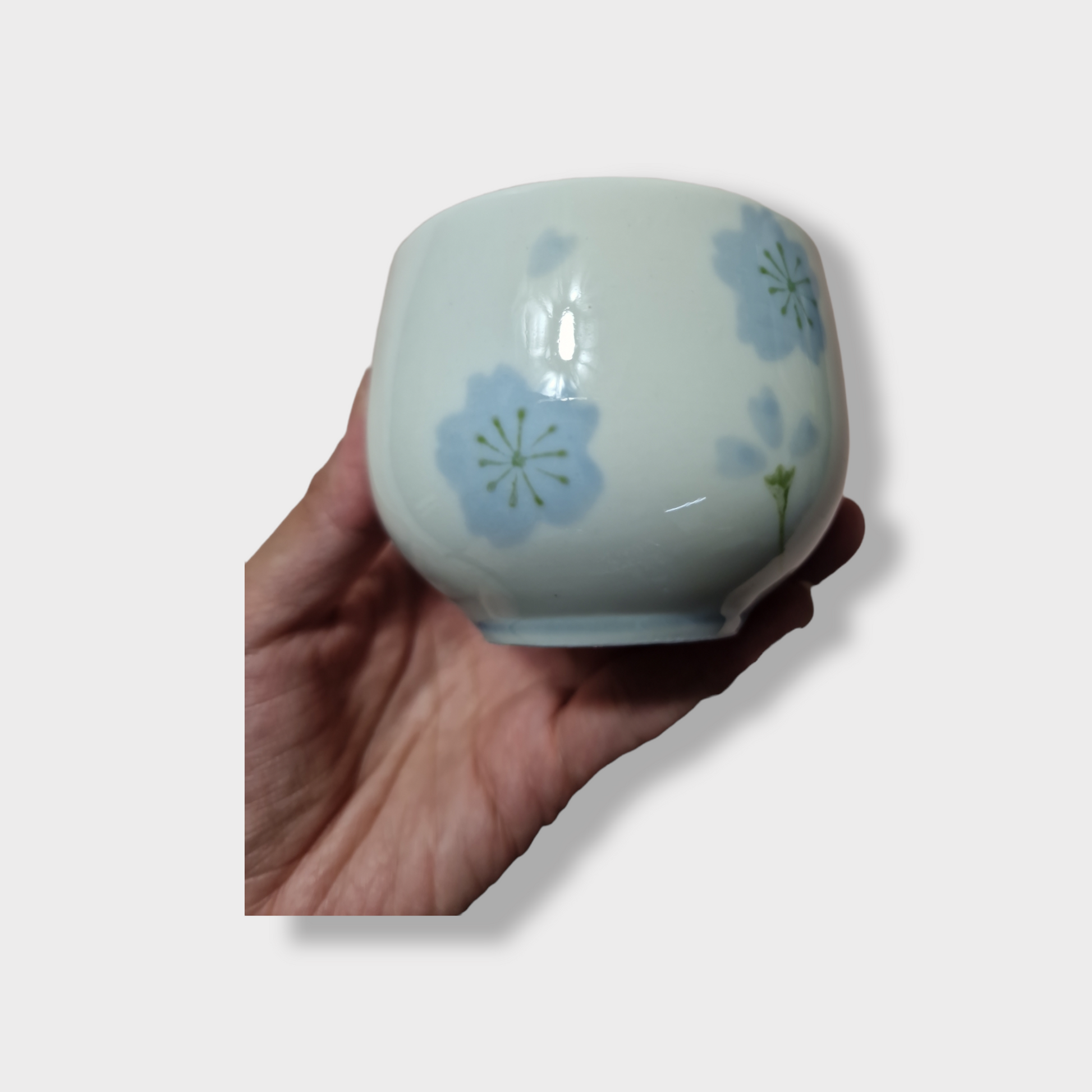 Liten Blå Blommig Kopp