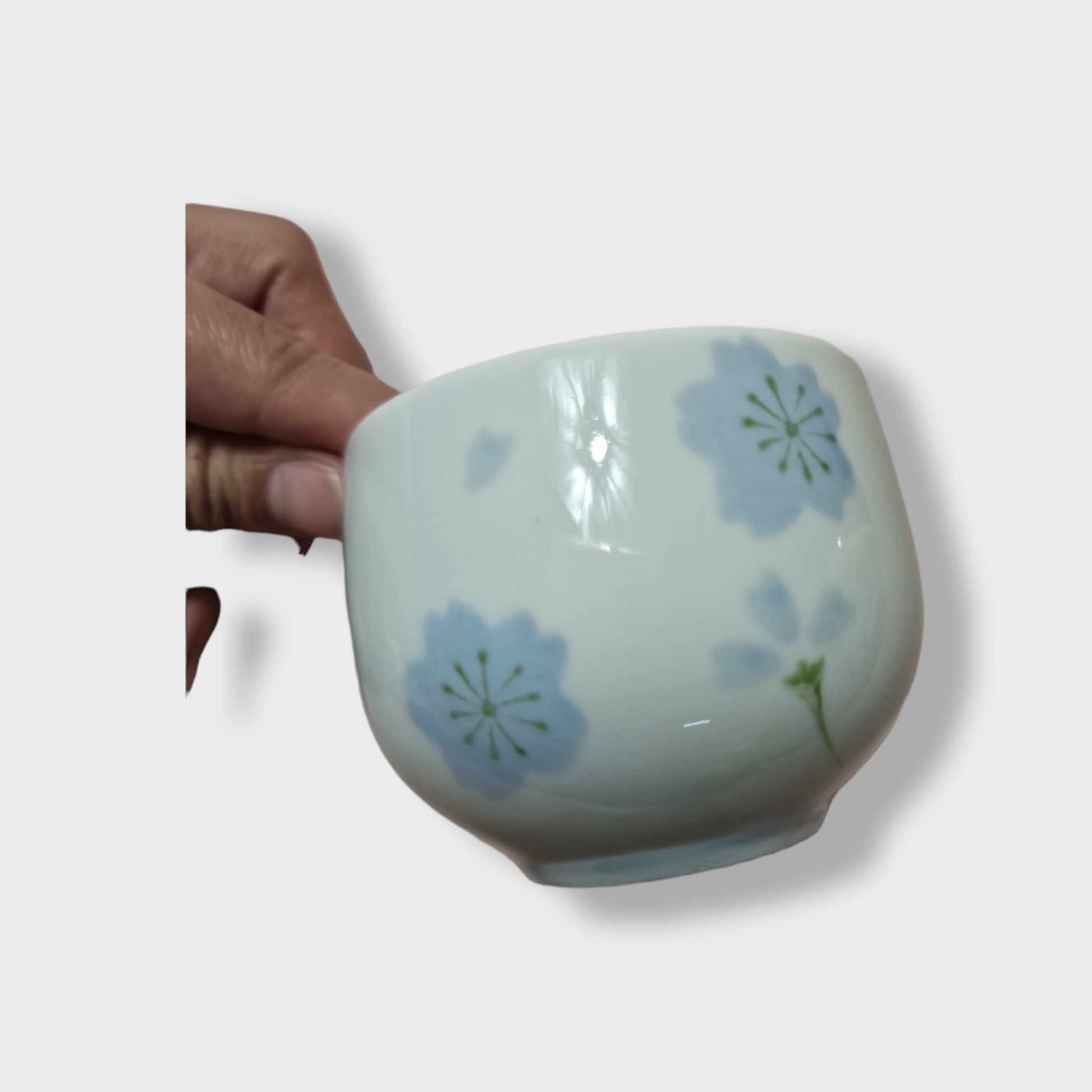 Liten Blå Blommig Kopp