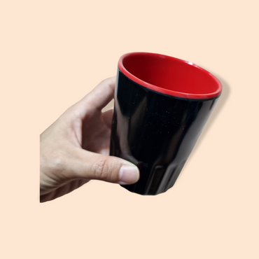 Plast Glas Svart/Röd