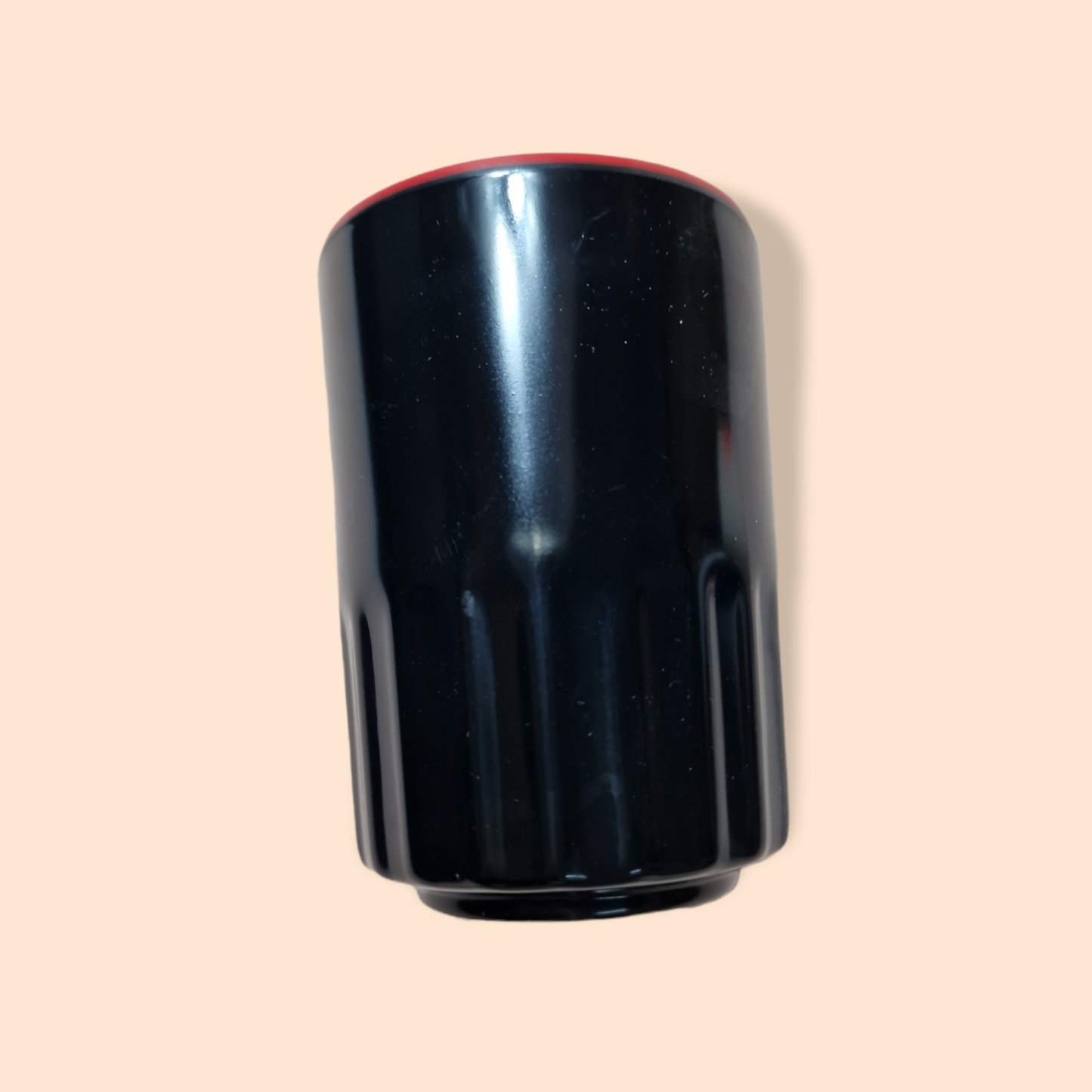 Plast Glas Svart/Röd