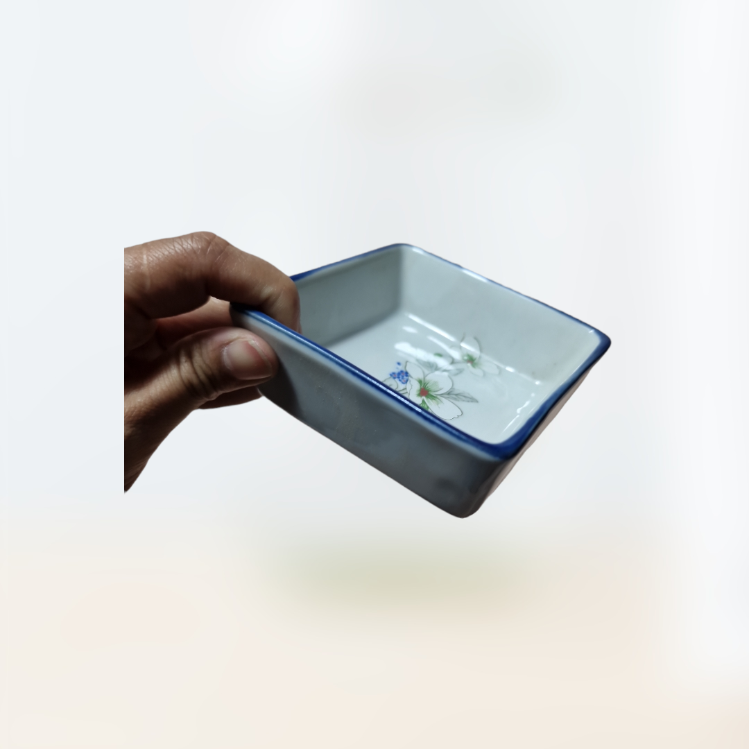 Fyrkant Såsfat Blommor