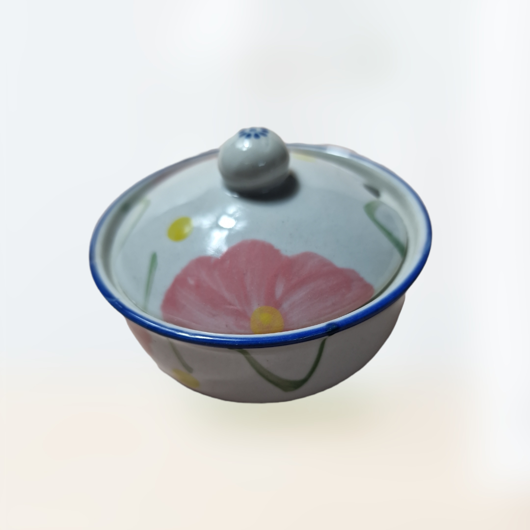 Liten Porslin Behållare Blommor